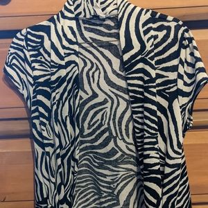Zebra print cardigan